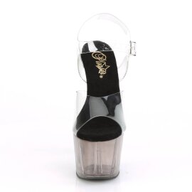 Pleaser ADORE-708T Plateau Sandaletten Rauch Transparent...