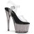 Pleaser ADORE-708T Plateau Sandaletten Rauch Transparent Grau EU-38 / US-8