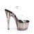 Pleaser ADORE-708T Plateau Sandaletten Rauch Transparent Grau EU-39 / US-9