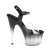 Pleaser ADORE-708T-2 Plateau Sandaletten Rauch Transparent Schwarz EU-41 / US-11