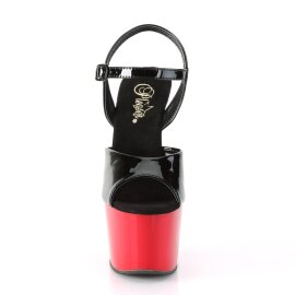 Pleaser ADORE-709 Plateau Sandaletten Lack Rot Schwarz...