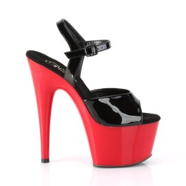 Pleaser ADORE-709 Plateau Sandaletten Lack Rot Schwarz EU-38 / US-8