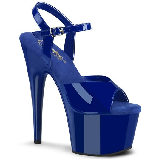 Pleaser ADORE-709 Plateau Sandaletten Lack Blau EU-35 / US-5