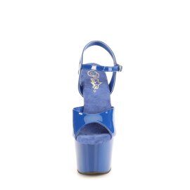 Pleaser ADORE-709 Plateau Sandaletten Lack Blau EU-37 / US-7