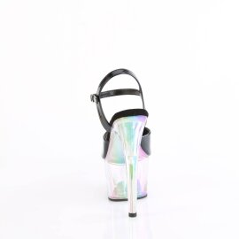 Pleaser ADORE-709HT Plateau Sandaletten Holo Schwarz Transparent EU-40 / US-10