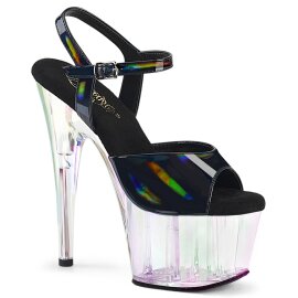 Pleaser ADORE-709HT Plateau Sandaletten Holo Schwarz...