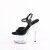 Pleaser ADORE-709HT Plateau Sandaletten Holo Schwarz Transparent EU-37 / US-7