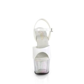 Pleaser ADORE-709HT Plateau Sandaletten Holo Weiß...