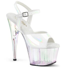 Pleaser ADORE-709HT Plateau Sandaletten Holo Weiß...