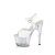 Pleaser ADORE-709HT Plateau Sandaletten Holo Weiß Transparent EU-39 / US-9