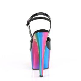 Pleaser ADORE-709RC Plateau Sandaletten Lack Schwarz Bunt EU-41 / US-11
