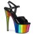 Pleaser ADORE-709RC Plateau Sandaletten Lack Schwarz Bunt EU-41 / US-11