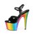 Pleaser ADORE-709RC Plateau Sandaletten Lack Schwarz Bunt EU-41 / US-11