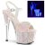 Pleaser ADORE-710UVG Plateau Sandaletten Glitter Silber EU-37 / US-7