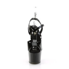 Pleaser ADORE-724 Plateau Sandaletten Lack Schwarz EU-35 / US-5
