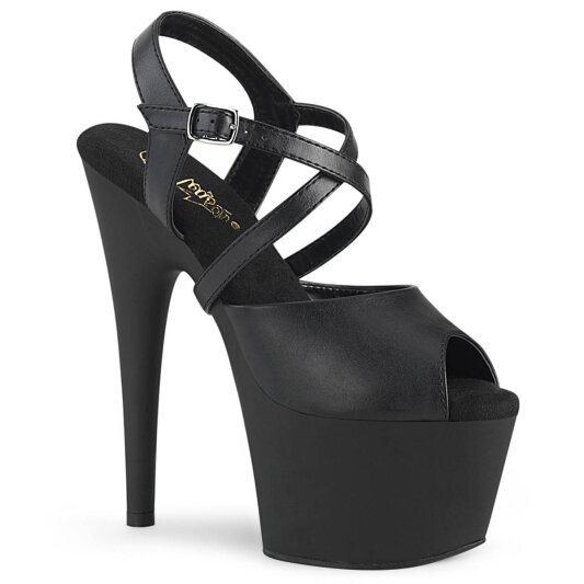 Pleaser ADORE-724 Plateau Sandaletten Kunstleder Schwarz EU-41 / US-11