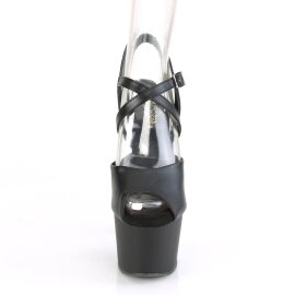 Pleaser ADORE-724 Plateau Sandaletten Kunstleder Schwarz...