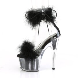 Pleaser ADORE-724F Plateau Sandaletten Transparent Schwarz EU-41 / US-11