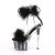 Pleaser ADORE-724F Plateau Sandaletten Transparent Schwarz EU-35 / US-5