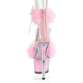 Pleaser ADORE-724F Plateau Sandaletten Transparent Rosa EU-35 / US-5