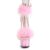 Pleaser ADORE-724F Plateau Sandaletten Transparent Rosa EU-35 / US-5