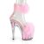 Pleaser ADORE-724F Plateau Sandaletten Transparent Rosa EU-35 / US-5