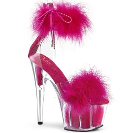Pleaser ADORE-724F Plateau Sandaletten Transparent Pink EU-35 / US-5
