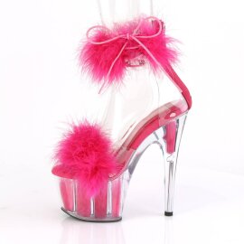 Pleaser ADORE-724F Plateau Sandaletten Transparent Pink EU-35 / US-5