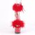 Pleaser ADORE-724F Plateau Sandaletten Transparent Rot EU-35 / US-5