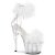 Pleaser ADORE-724F Plateau Sandaletten Transparent Weiß EU-37 / US-7