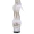 Pleaser ADORE-724F Plateau Sandaletten Transparent Weiß EU-37 / US-7