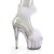 Pleaser ADORE-724F Plateau Sandaletten Transparent Weiß EU-38 / US-8