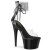Pleaser ADORE-724RS Plateau Sandaletten Strass Transparent Schwarz EU-35 / US-5