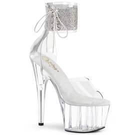 Pleaser ADORE-724RS Plateau Sandaletten Strass...