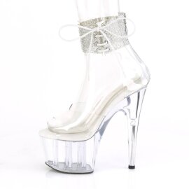 Pleaser ADORE-724RS Plateau Sandaletten Strass Transparent EU-35 / US-5