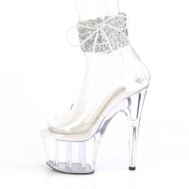 Pleaser ADORE-724RS-02 Plateau Sandaletten Strass Transparent EU-41 / US-11