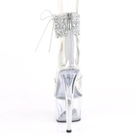 Pleaser ADORE-724RS-02 Plateau Sandaletten Strass Transparent EU-38 / US-8