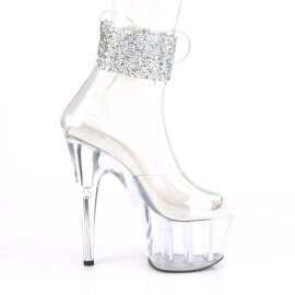 Pleaser ADORE-724RS-02 Plateau Sandaletten Strass Transparent EU-38 / US-8