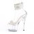 Pleaser ADORE-727RS Plateau Sandaletten Strass Transparent Silber EU-38 / US-8