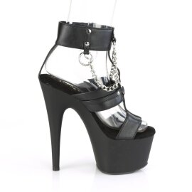 Pleaser ADORE-761 Plateau Sandaletten Kunstleder Schwarz EU-35 / US-5