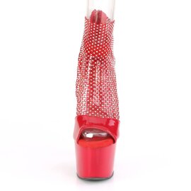 Pleaser ADORE-765RM Plateau Sandaletten Mesh Lack Rot...