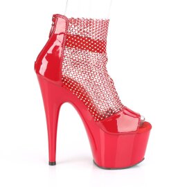 Pleaser ADORE-765RM Plateau Sandaletten Mesh Lack Rot EU-35 / US-5