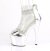 Pleaser ADORE-765RM Plateau Sandaletten Mesh Chrom Silber EU-37 / US-7