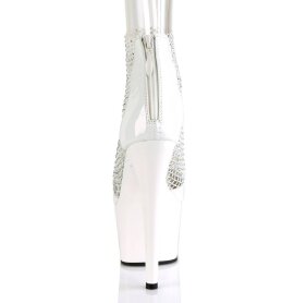 Pleaser ADORE-765RM Plateau Sandaletten Mesh Lack Weiß EU-35 / US-5