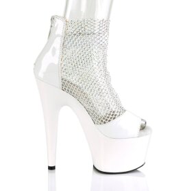 Pleaser ADORE-765RM Plateau Sandaletten Mesh Lack Weiß EU-35 / US-5