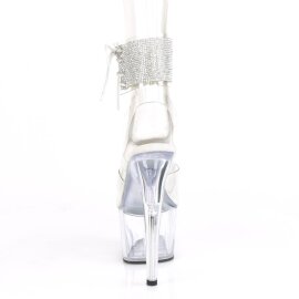 Pleaser ADORE-791-2RS Plateau Sandaletten Lack Strass Transparent EU-41 / US-11