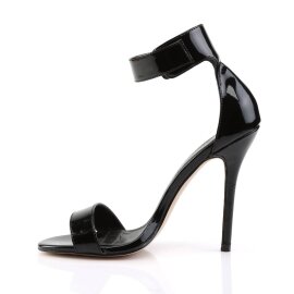 Pleaser AMUSE-10 Sandaletten Lack Schwarz EU-40 / US-10