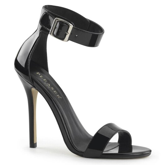 Pleaser AMUSE-10 Sandaletten Lack Schwarz EU-43 / US-13