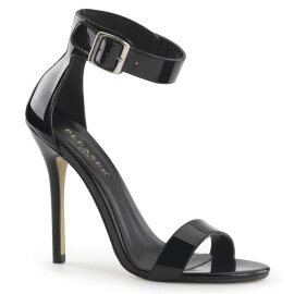 Pleaser AMUSE-10 Sandaletten Lack Schwarz EU-35 / US-5