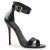 Pleaser AMUSE-10 Sandaletten Lack Schwarz EU-35 / US-5